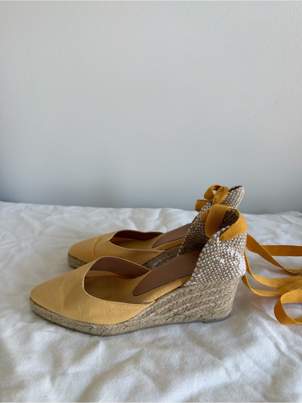 Yellow Castaner Wedge Espadrilles Size 35
From pet and smoke free home
